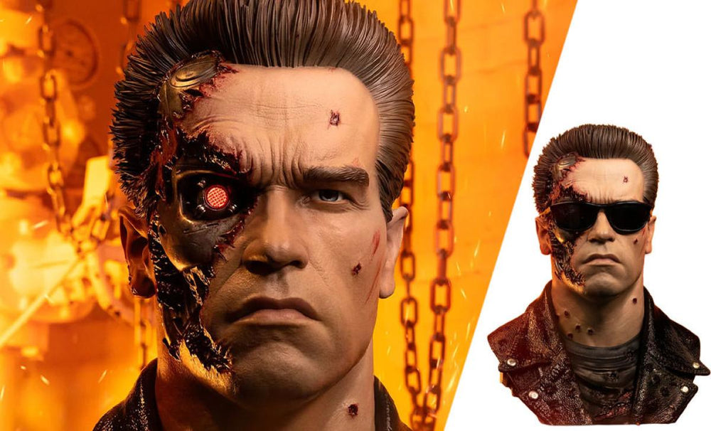 PRE-ORDER: PureArts Terminator 2 T-800 Model 101 (Battle Damaged) Art Mask
