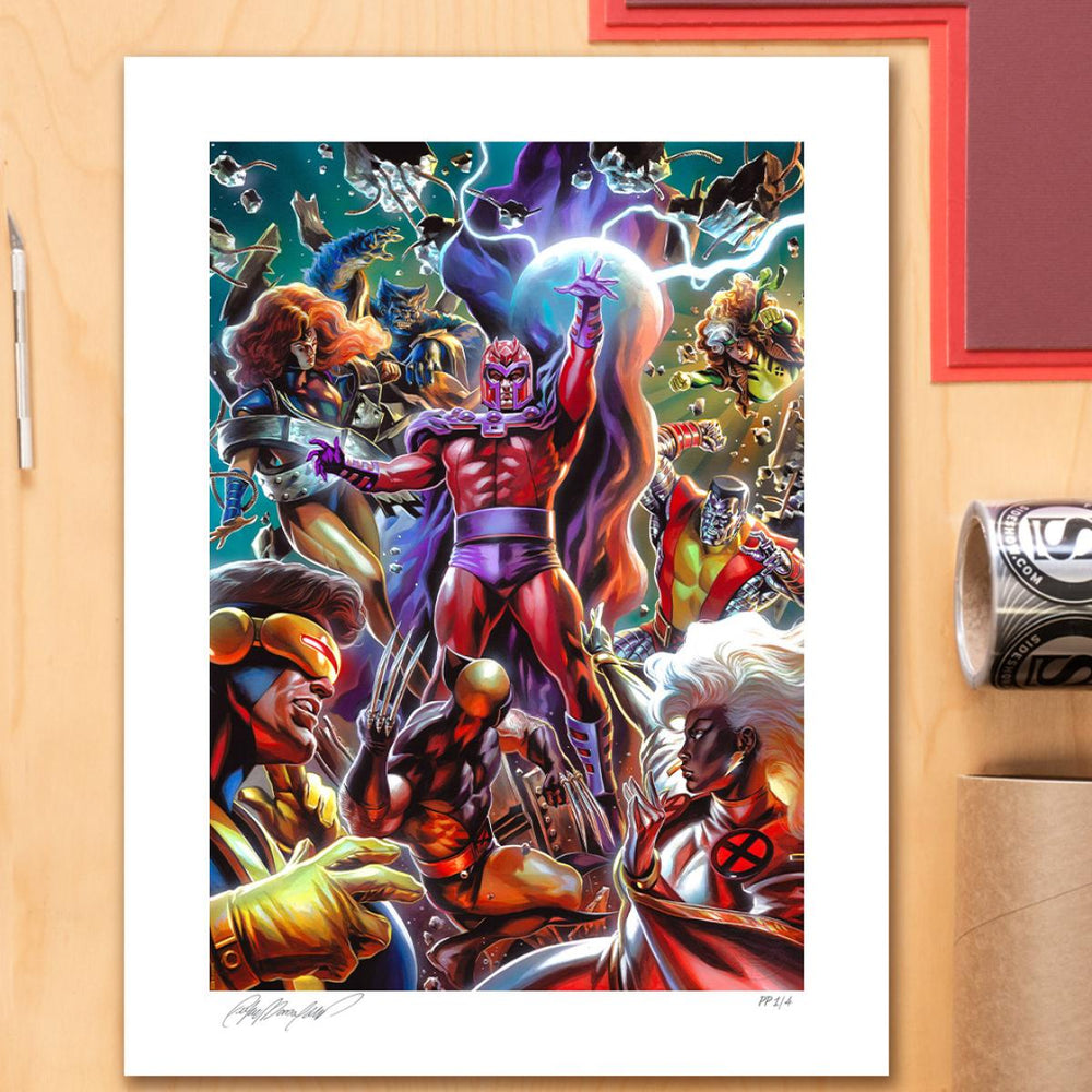 Sideshow Collectibles Marvel Comics Magneto: Master of Magnetism (24" H x 18" W) Art Print by artist Felipe Massafera Limited Edition of 200