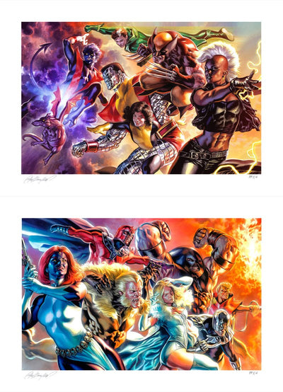 Sideshow Collectibles Marvel Comics: The X-Men & The Brotherhood of Mutants (18" H x 26" W) Art Print Set by artist Felipe Massafera Limited Edition of 300