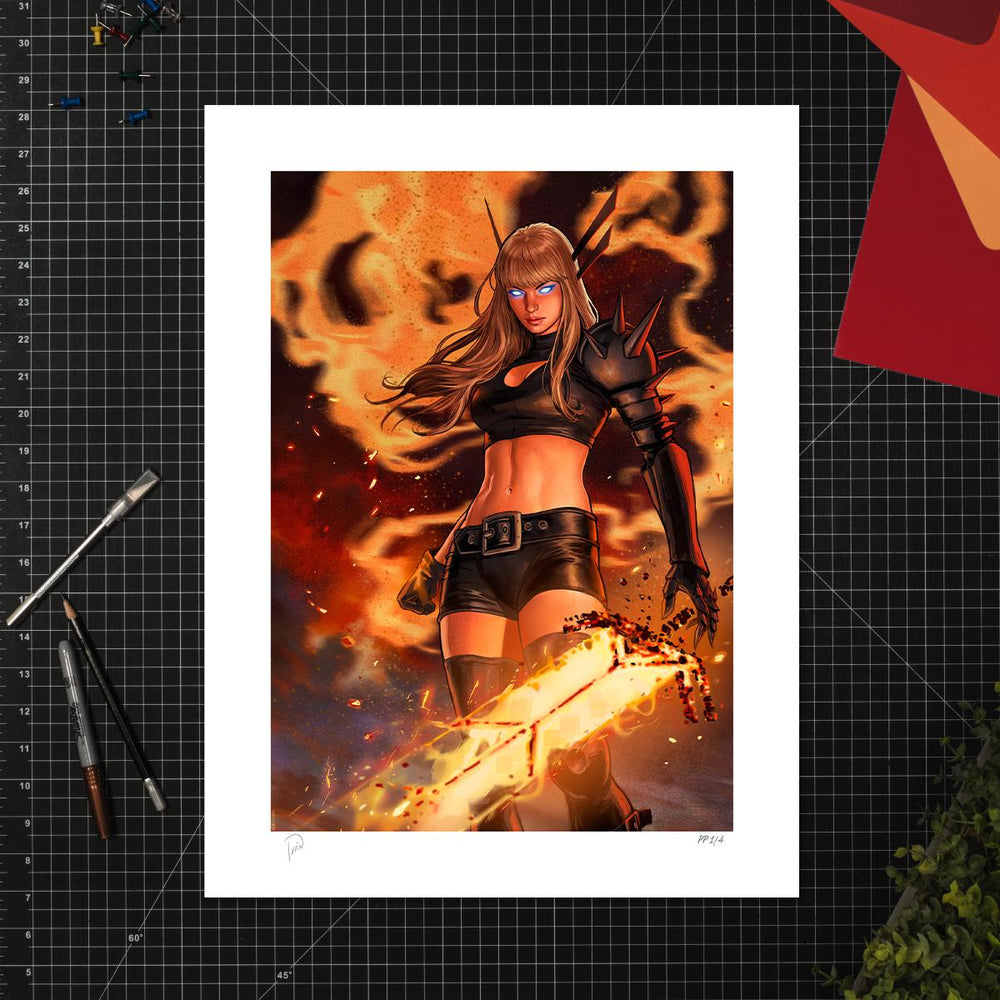 Sideshow Collectibles Marvel Comics: X-Men Magik (24" H x 16" W) Art Print by artist Ivan Talavera Limited Edition of 150