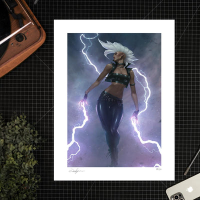 Sideshow Collectibles Marvel Comics: X-Men Storm: A New Look (24" H x 18" W) Art Print by artist Jeehyung Lee Limited Edition of 150