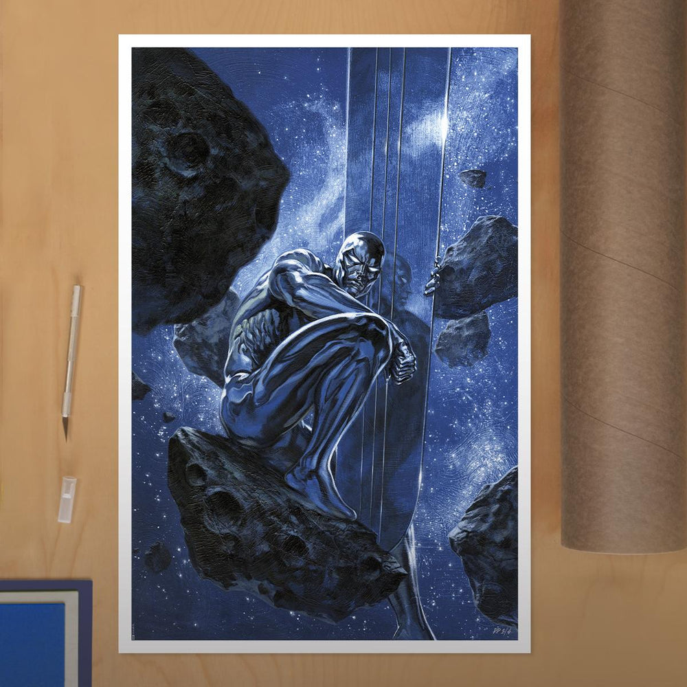 Sideshow Collectibles Silver Surfer: Ghost Light (24" H x 16" W) Art Print by artist Gabriele Dell’Otto Limited Edition of 175