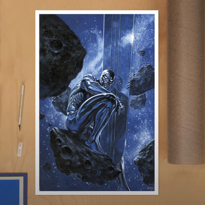 Sideshow Collectibles Silver Surfer: Ghost Light (24" H x 16" W) Art Print by artist Gabriele Dell’Otto Limited Edition of 175