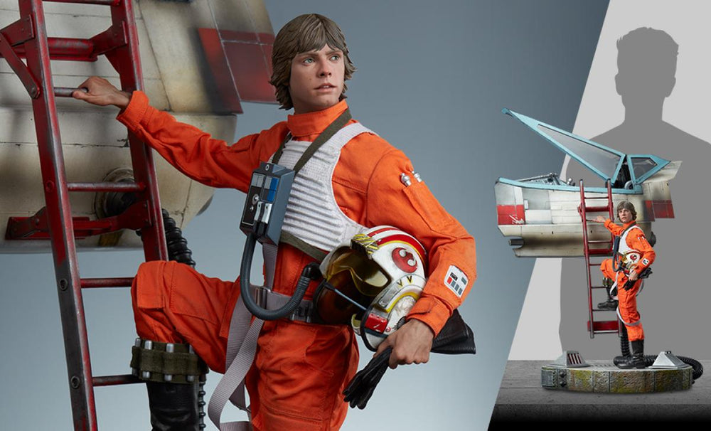 PRE-ORDER: Sideshow Collectibles Star Wars Luke Skywalker & X-Wing: Red Five, Standing By Premium Format Figure