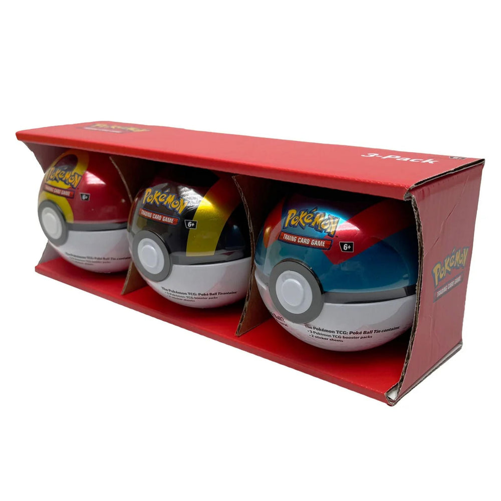 Pokemon Poke Ball TCG Tin 3-Pack 2026 Edition, Sealed