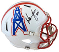 Oilers Warren Moon "HOF 06" Signed 1981-98 TB F/S Speed Rep Helmet W/ Case BAS W