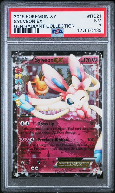 2016 POKEMON XY GENERATIONS RADIANT COLLECTION SYLVEON EX GEN.RADIANT COLLECTION #RC21 PSA 7