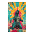Retro Godzilla Area Rug – Japanese Kaiju Monster Decor for Living Room, Game Room & Collector Spaces