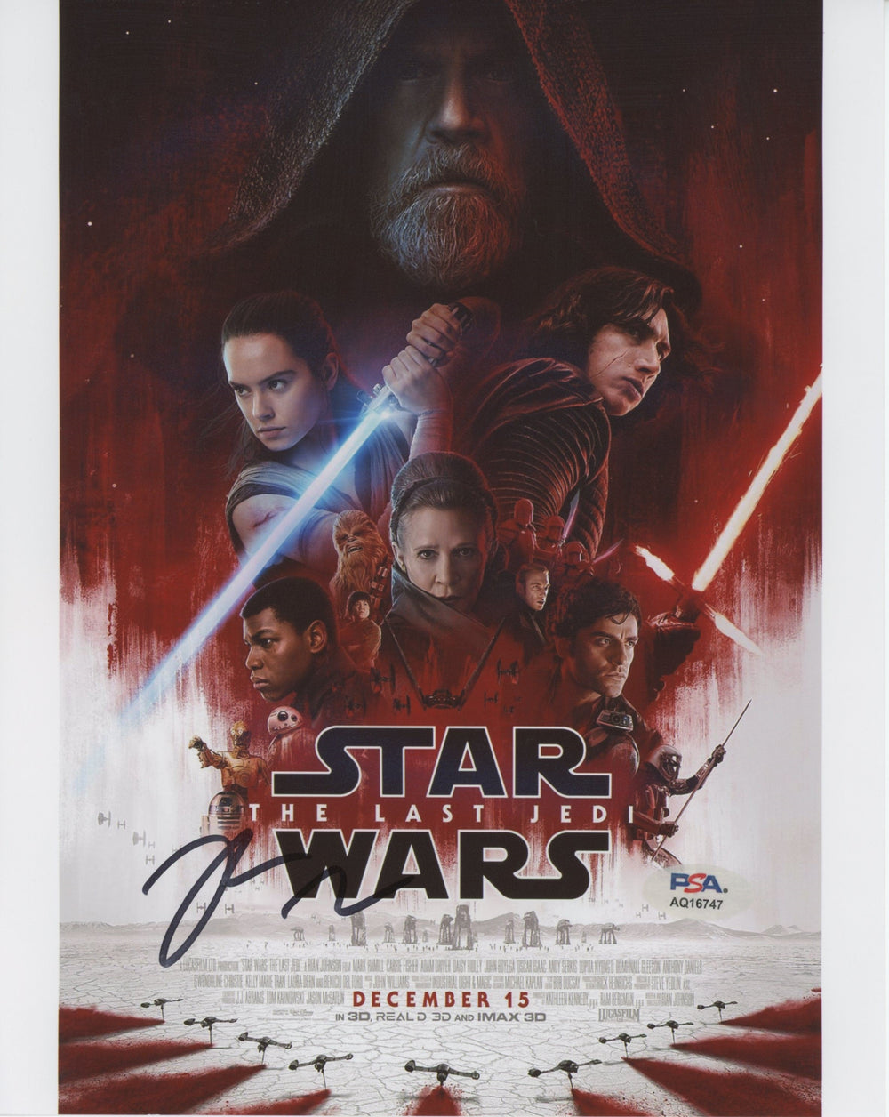 Rian Johnson Star Wars The Last Jedi Authentic Signed 8x10 Photo PSA #AQ16747