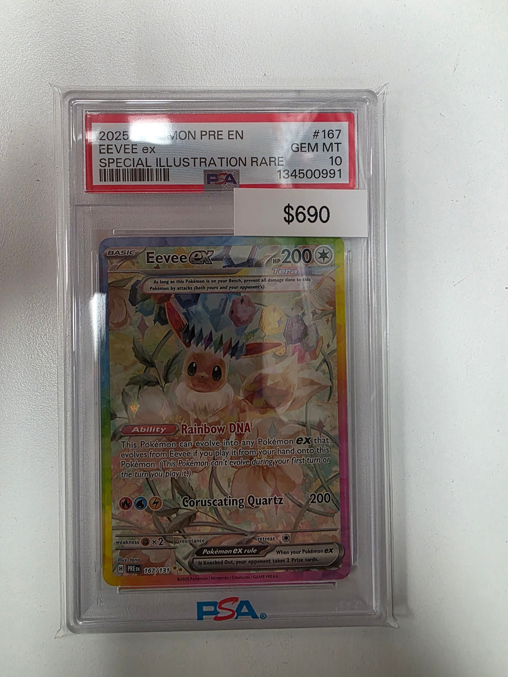 Pokemon Eevee Prismatic Evolution 167/131 PSA 10