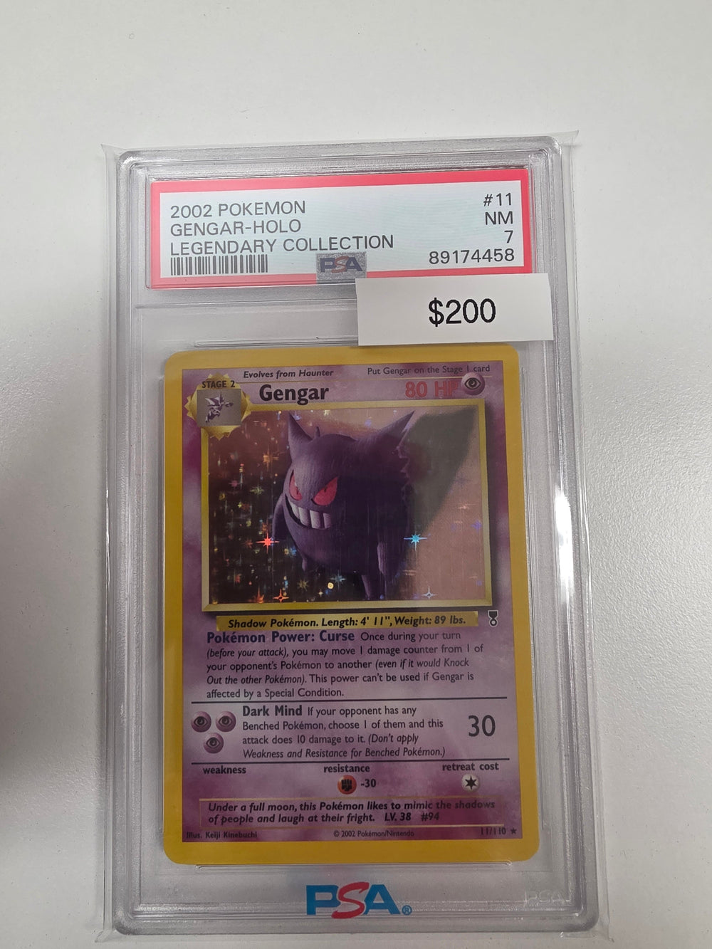 Pokemon Gengar Legendary Collection 11/110 PSA 7