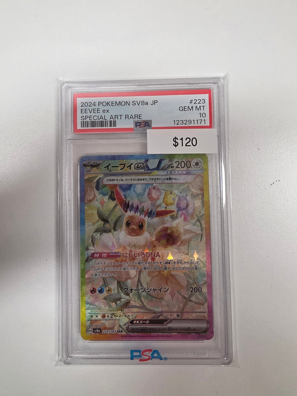 Pokemon Japanese Eevee ex 223/187 PSA 10