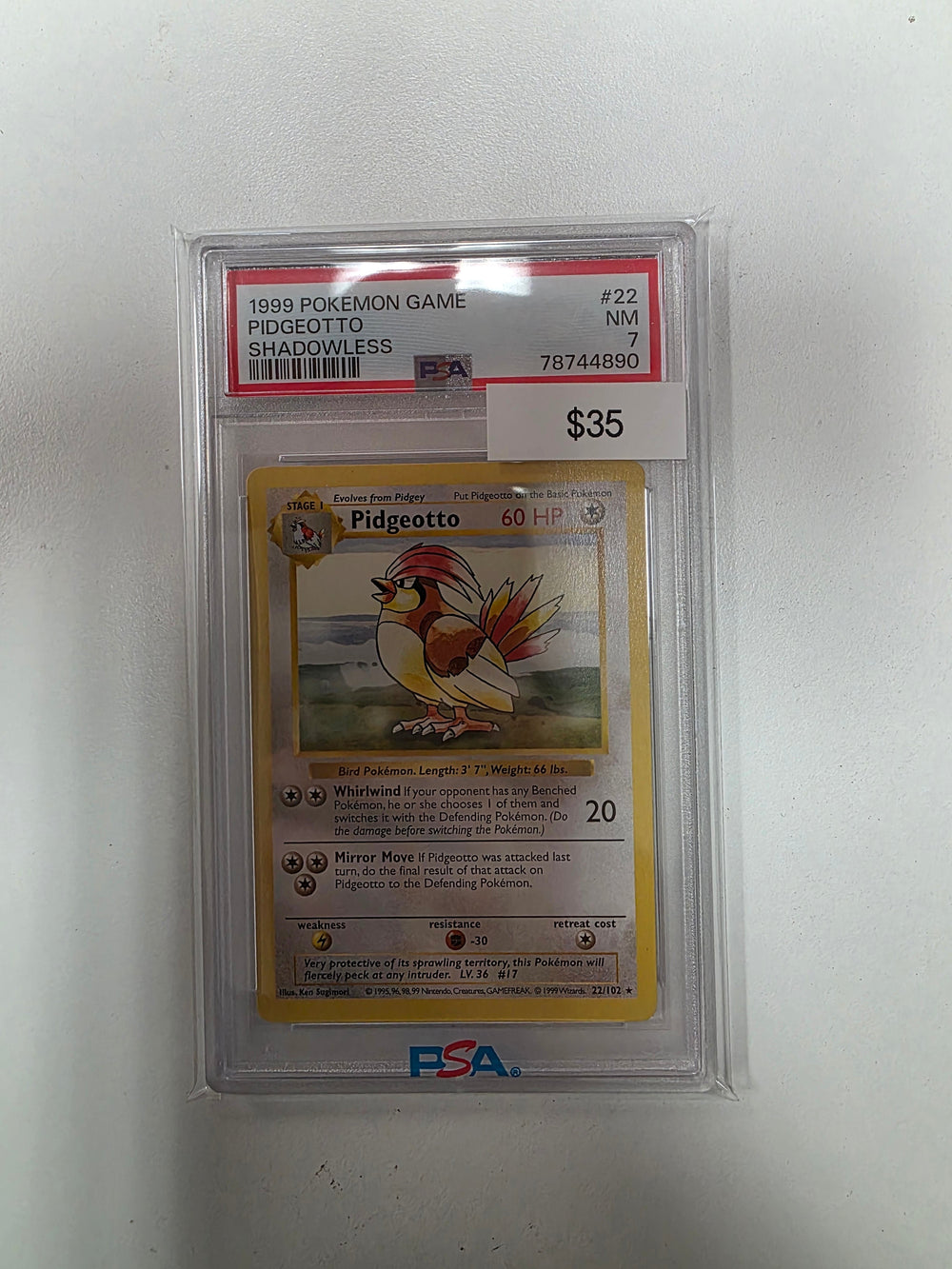 Pokemon Pidgeotto Shadowless 22/102