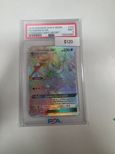 Pokemon Greninja GX 133/131 PSA 9