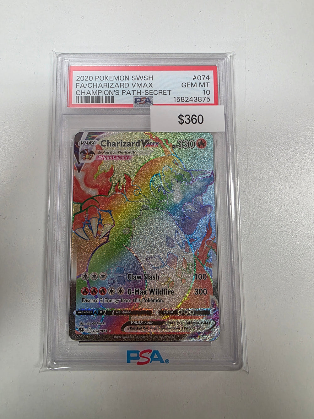 Pokemon Charizard Vmax 074/073 PSA 10