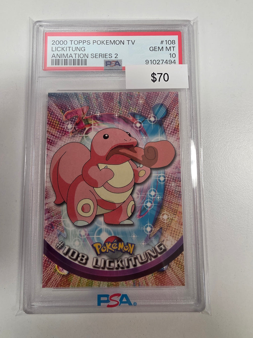 Pokemon Lickitung Animation series 2 PSA 10