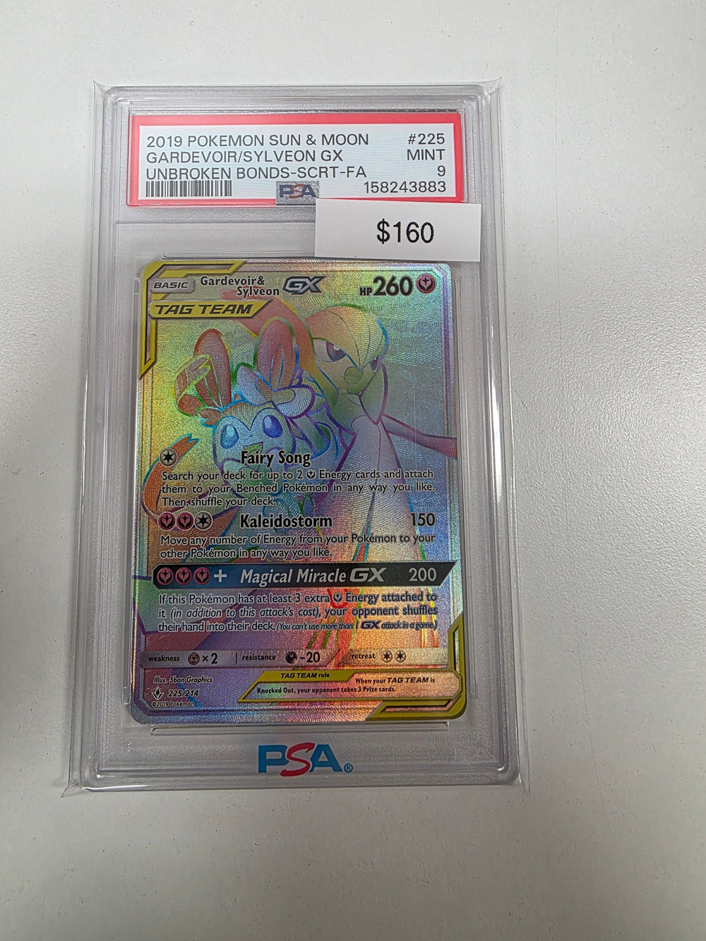 Pokemon Gardevoir & Sylveon GX 225/214 PSA 9