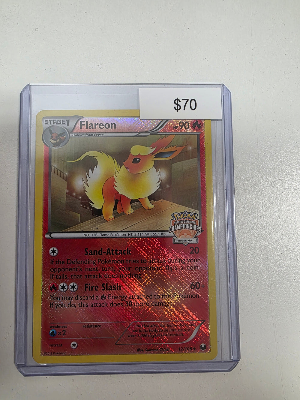 Pokemon Flareon Regional Stamp 12/108