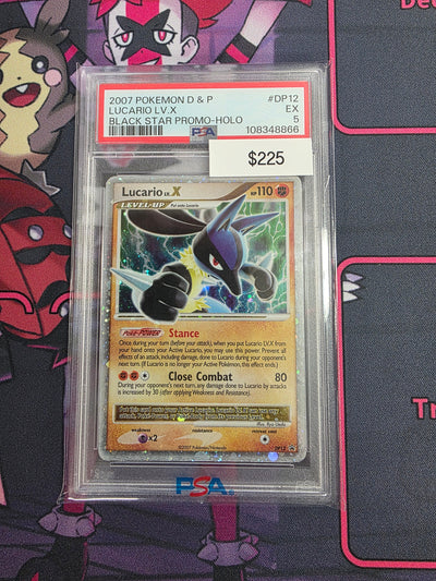 Pokemon Lucario LV x dp12 PSA 5