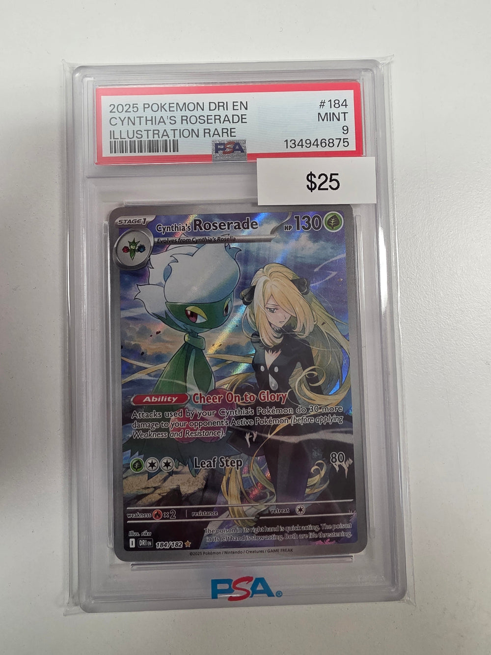 Pokemon Roserade 184/182 PSA 9