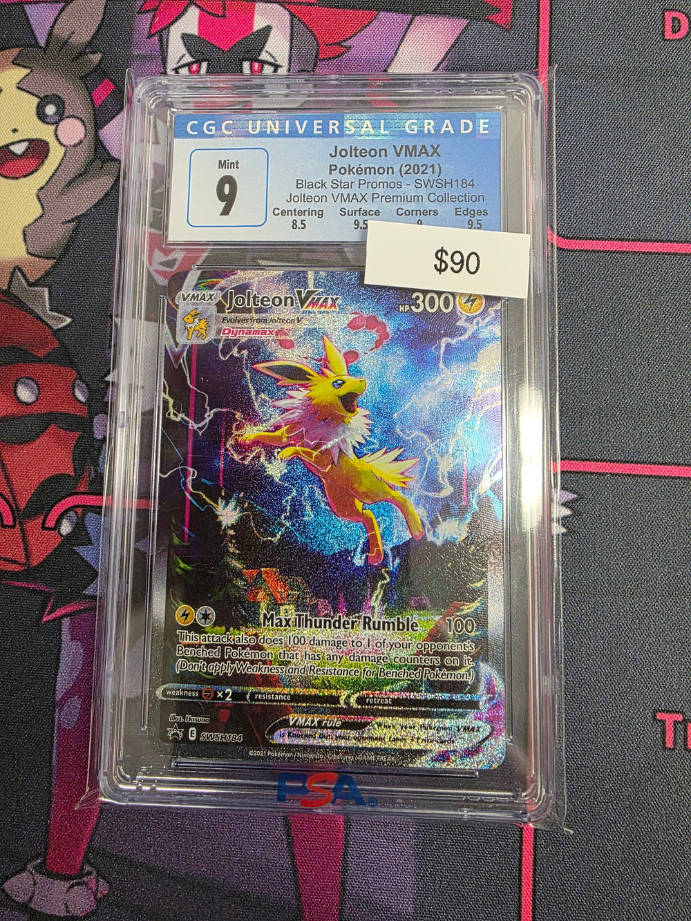 Pokemon Jolteon Vmax swsh184 CGC 9