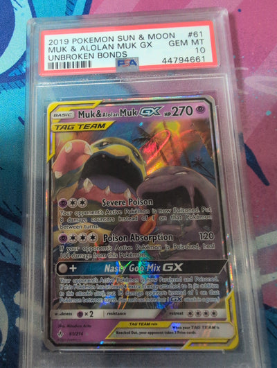 Pokemon: PSA 10 Muk & Alolan Muk Gx