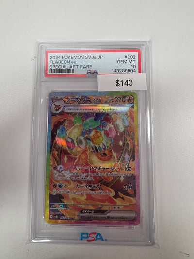 Pokemon Japanese Flareon ex 202/187 PSA 10