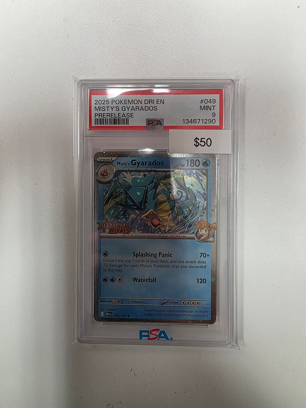Pokemon Misty's Gyarados pre-release 049/182 PSA 9
