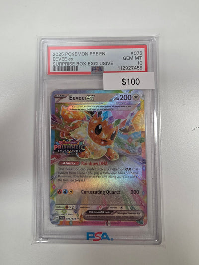Pokemon Eevee ex Stamped 075/131 PSA 10
