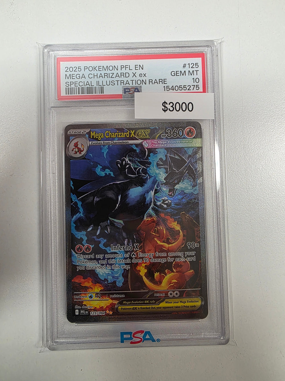 Pokemon Mega Charizard X ex 125/094 PSA 10