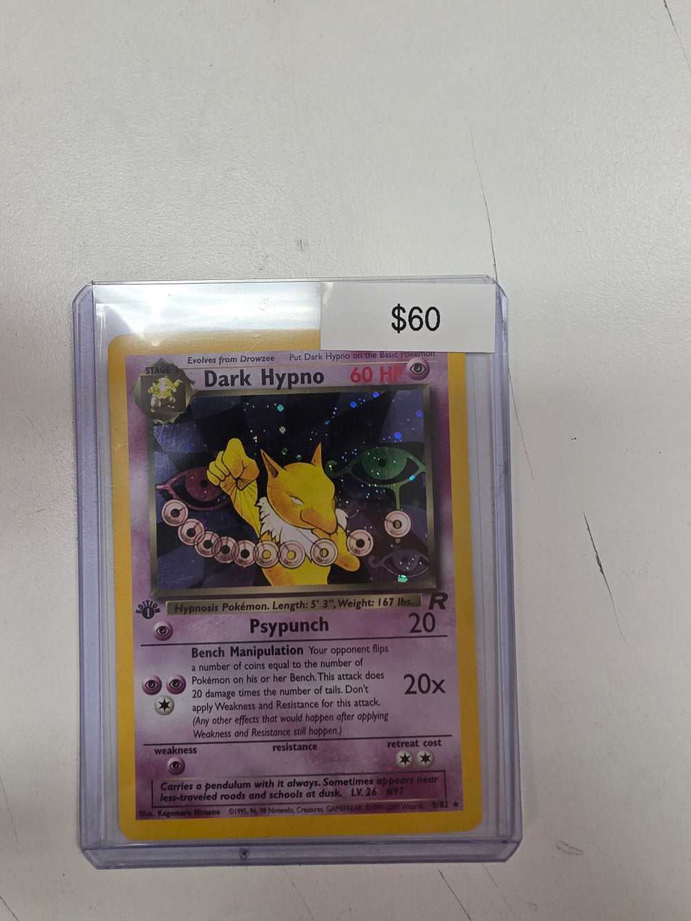 Pokemon Dark Hypno 1st Ed 9/82