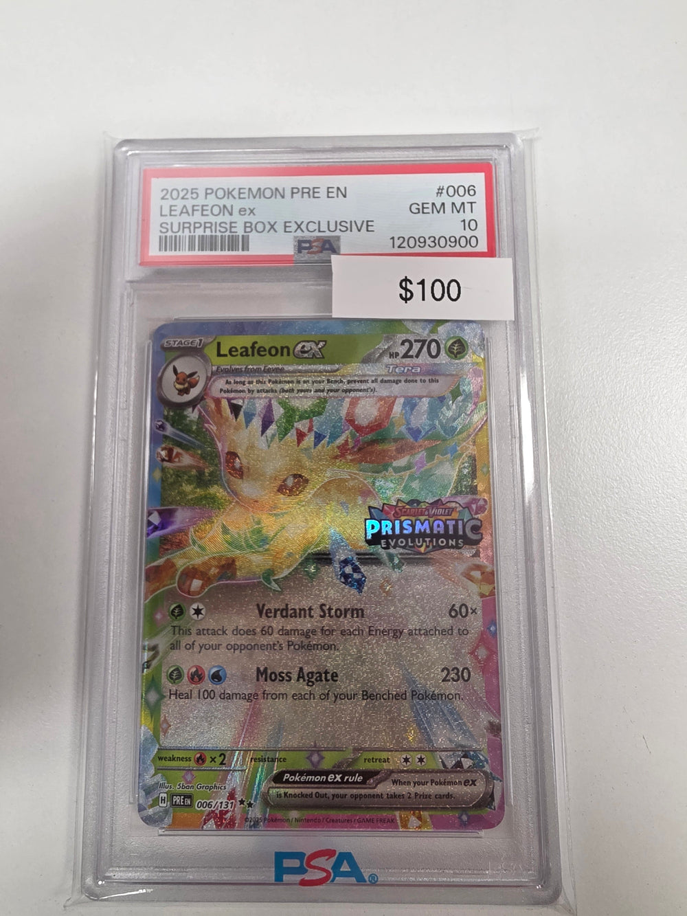 Pokemon Leafeon ex stamped 006/131 PSA 10