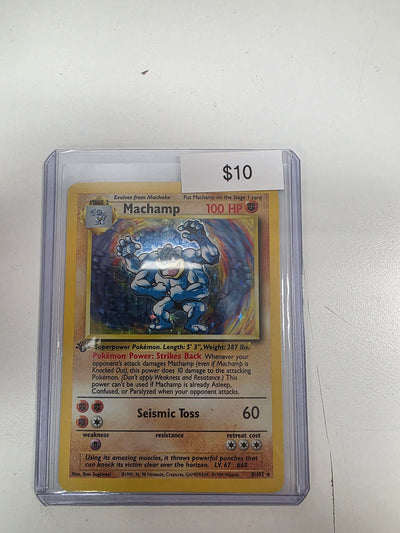 Pokemon Machamp 1st ed 8/102 LP