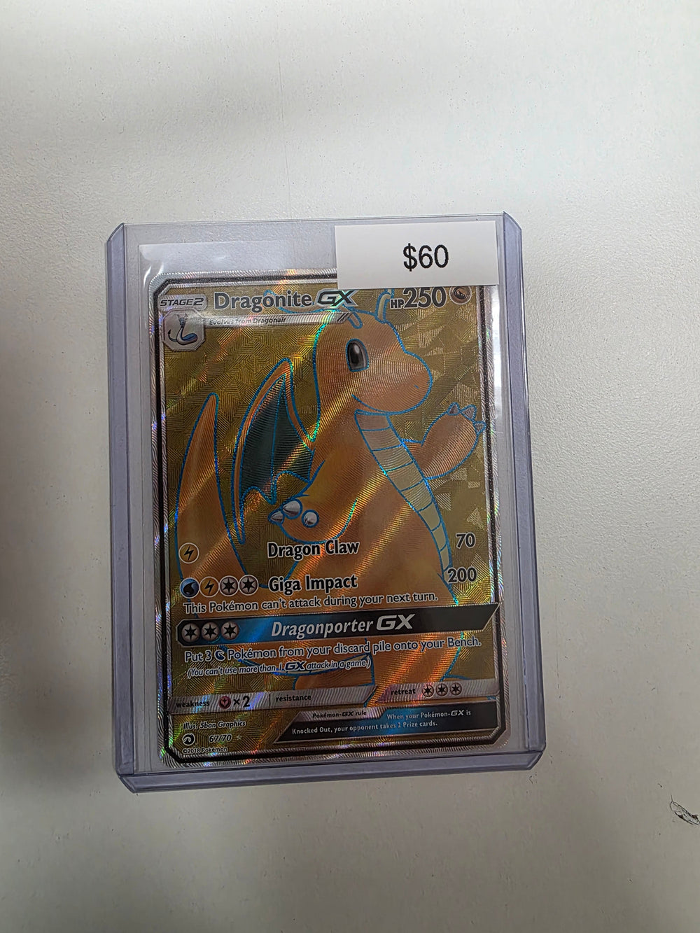 Pokemon Dragonite gx 67/70