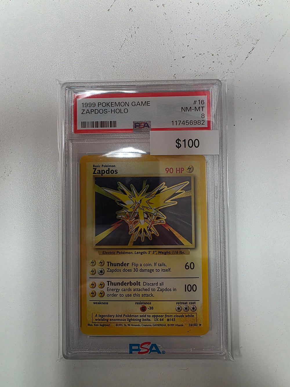 Pokemon Zapdos Holo 16/102 PSA 9