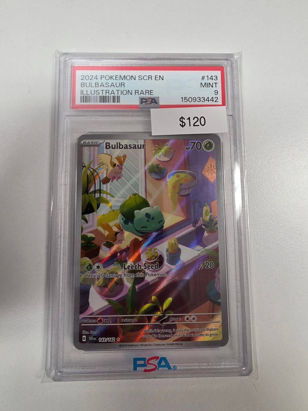 Pokemon Bulbasaur 143/142 PSA 9