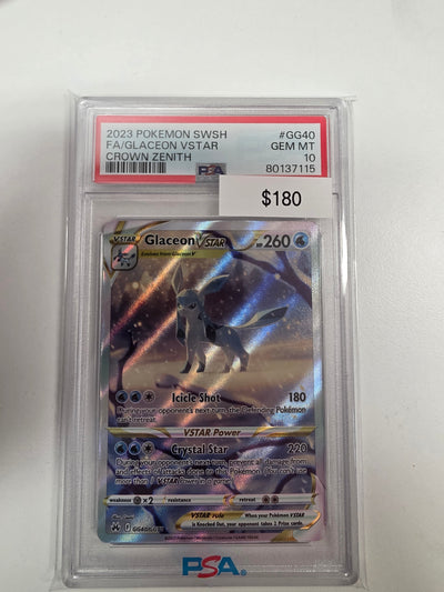 Pokemon Glaceon Vstar GG40/GG40 PSA 10