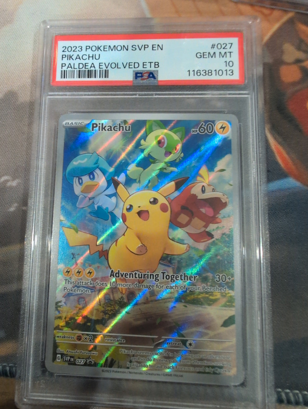 Pokemon: PSA 10 Pikachu Paldea Evolved ETB Promo