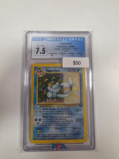Pokemon Vaporeon 12/64 CGC 7.5