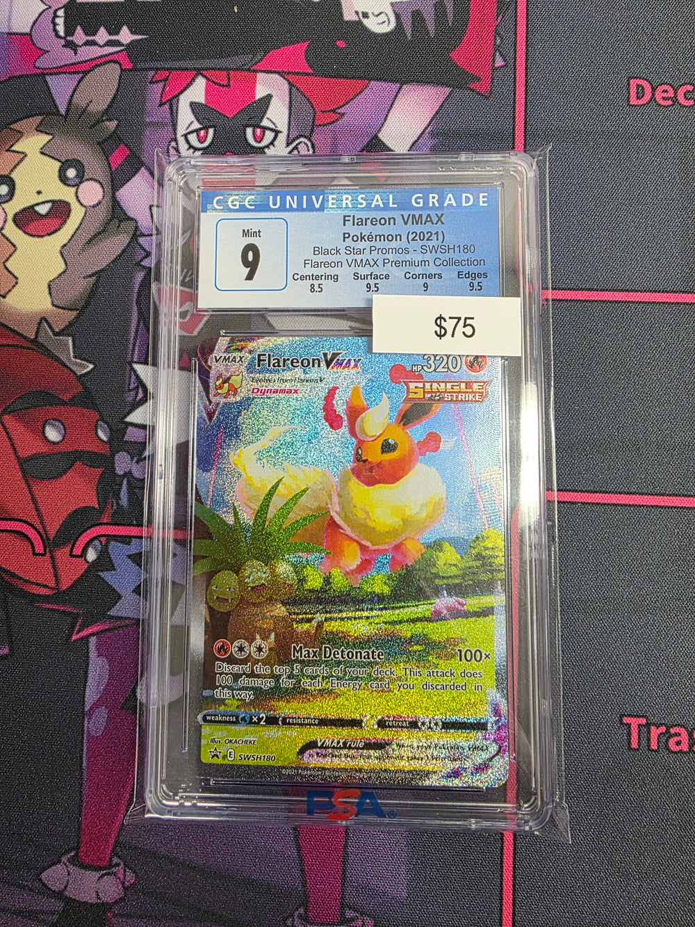 Pokemon Flareon Vmax swsh180 CGC 9