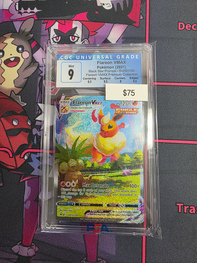 Pokemon Flareon Vmax swsh180 CGC 9