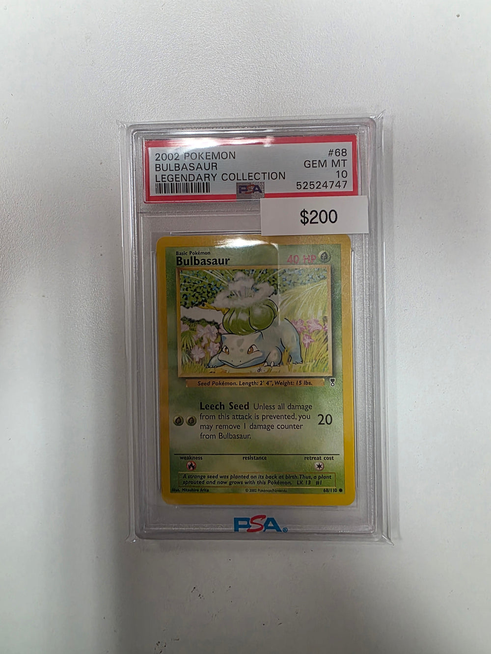 Pokemon Bulbasaur Legendary collection 68/110 PSA 10