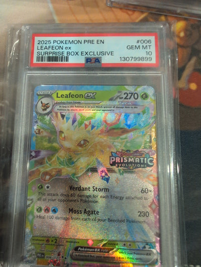 Pokemon: PSA 10 Leafeon ex Surprise Box Exclusive