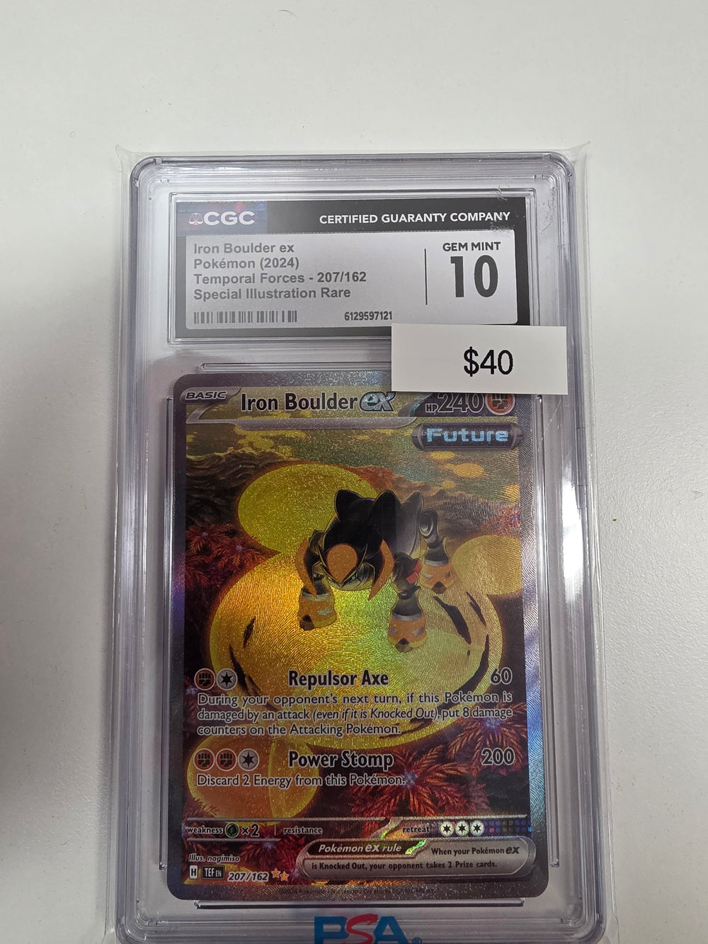 Pokemon Iron Boulder ex 207/162 CGC 10
