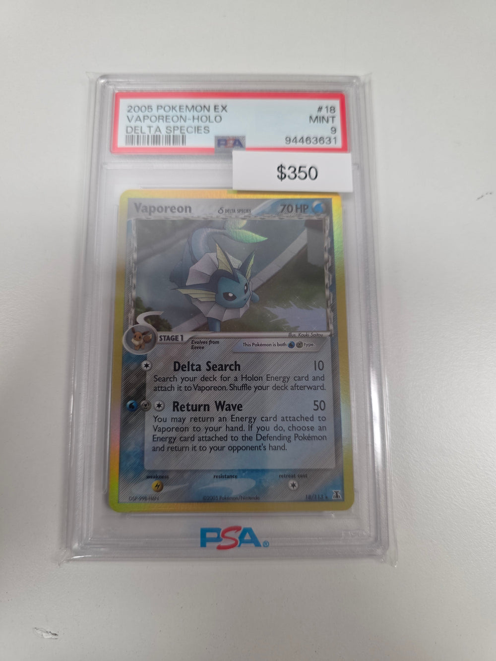 Pokemon Vaporeon 18/113 PSA 9