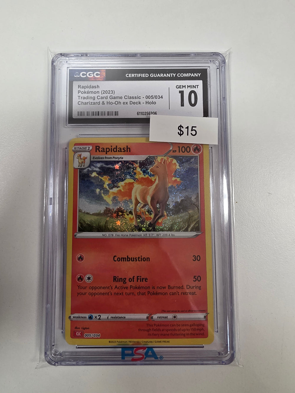 Pokemon Rapidash 005/034 CGC 10