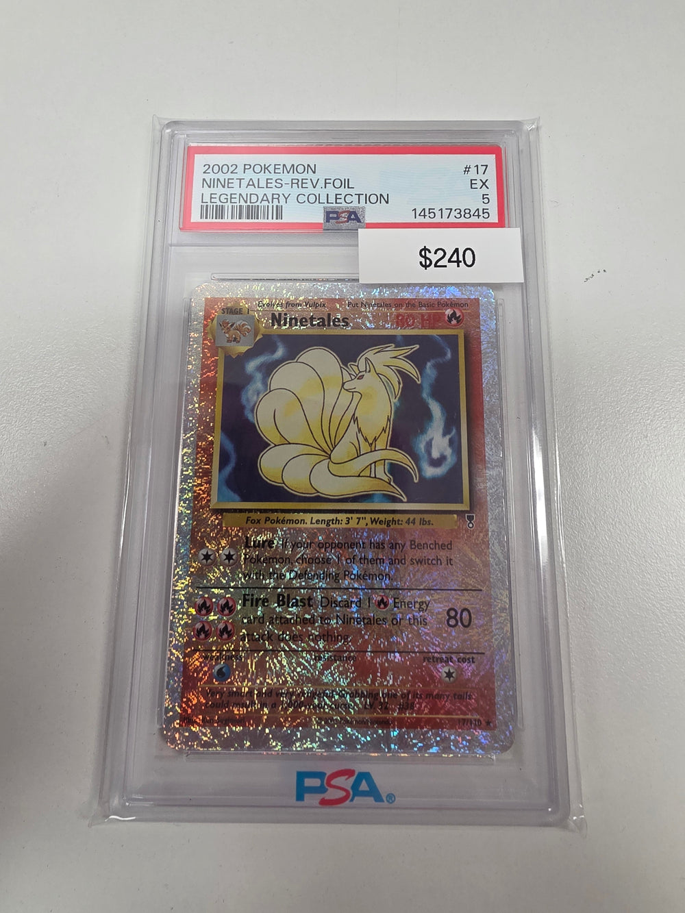 Pokemon Ninetales Legendary Collection RF 17/110 PSA 5