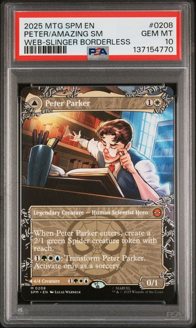 2025 MTG Marvel's Spider-man 0208 Peter Parker/Amazing Spider-man - PSA Graded Card