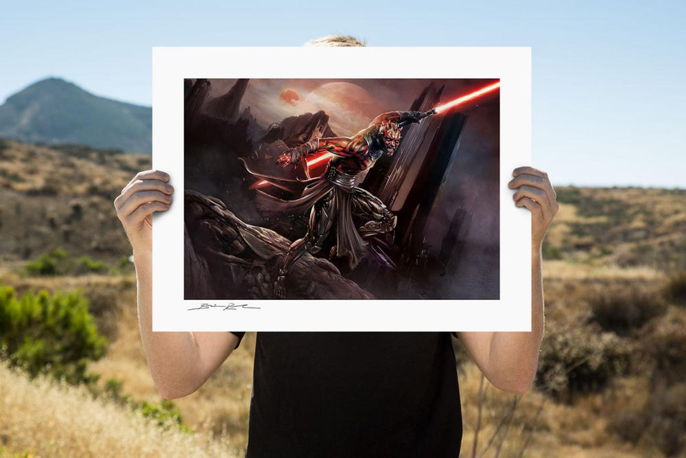 Sideshow Collectibles Darth Maul: Savage Rage (18" H x 24" W) Art Print by artist Brian Rood Limited Edition of 450