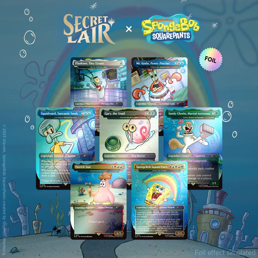 Magic the Gathering: Secret Lair Spongebob Squarepants: Legends of Bikini Bottom (Rainbow Foil)